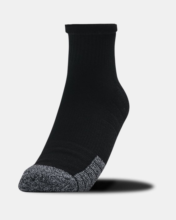 Unisex HeatGear® Quarter Socks 3-Pack, Black, pdpMainDesktop image number 0